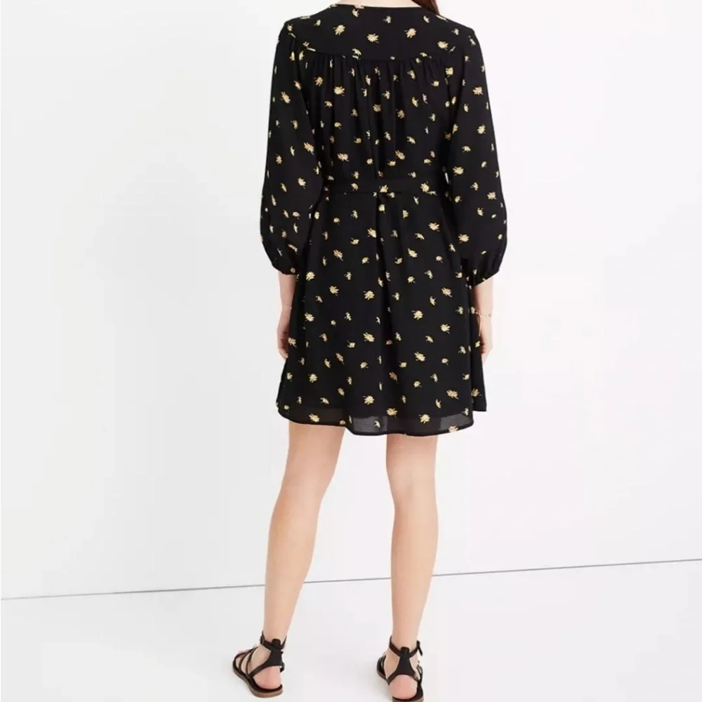 MADEWELL tie-waist mini dress in french daisies - Picture 9 of 11
